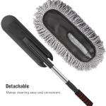 Super Soft Microfiber Car Duster for Car Cleaning with Extendable Handle | Car Cleaning Brush can use for Car, Office, Home, & Kitchen | Car Cleaning Duster - Grey
