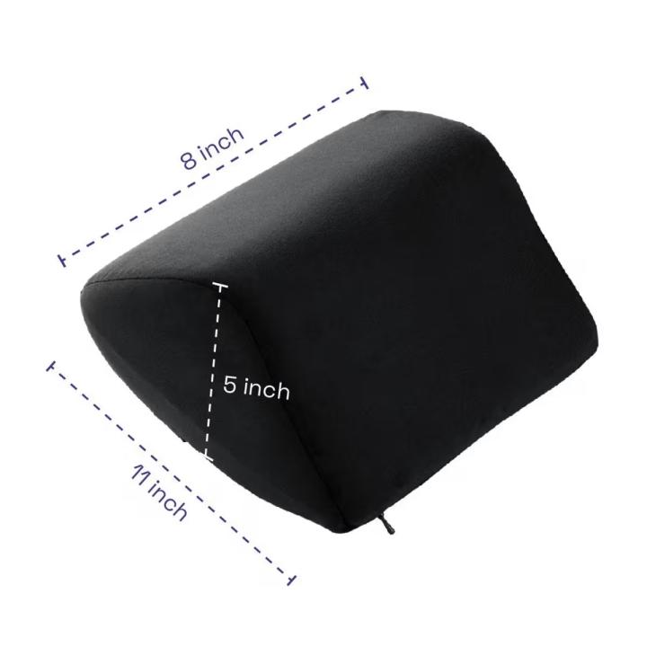 ASVA Orthopedic Neck Rest Pillow for Car Relieves Neck Pain | Headrest Pillow for Car Driving | Memory Foam Cushions for Head & Neck Support- 1 Pc (Large, Black Velvet))