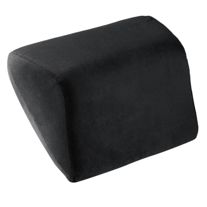ASVA Orthopedic Neck Rest Pillow for Car Relieves Neck Pain | Headrest Pillow for Car Driving | Memory Foam Cushions for Head & Neck Support- 1 Pc (Large, Black Velvet))