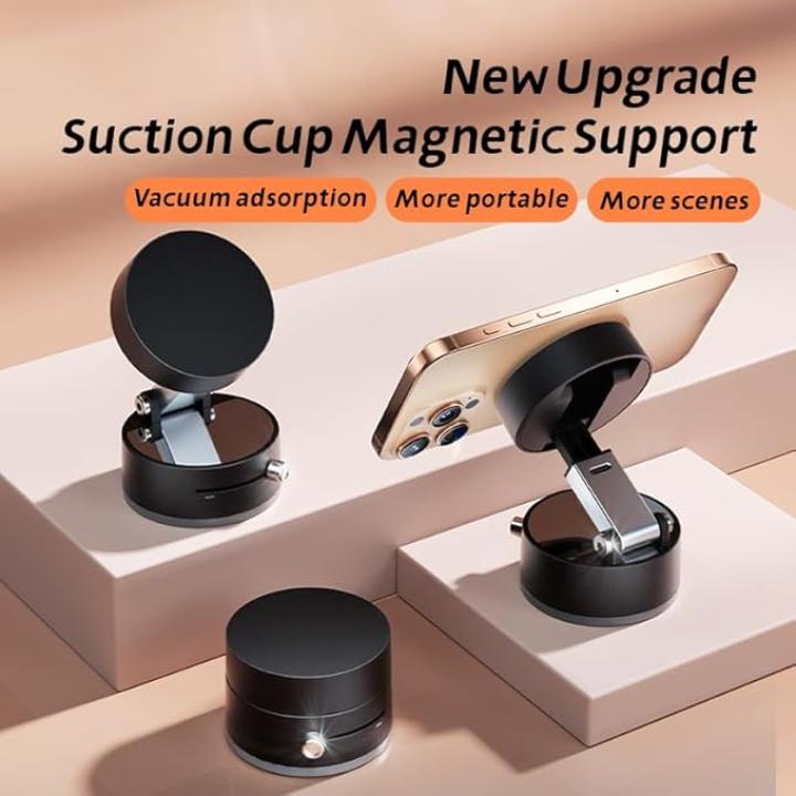 Magnetic Phone Holder for Car, Compatible with MagSafe Car Mount, Windshield Magnetic Car Mount for Android, iPhone and magsafe case phones(White)
