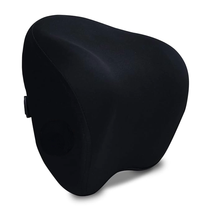 ASVA Neck Rest Cushion | Orthopedic Velvet Memory Foam Pillow | For Neck, Head, Shoulder Support -1 Pc (Colour-Black Velvet)
